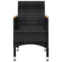 vidaXL Ensemble bistro - Table et chaises de patio en résine tressée et verre trempé