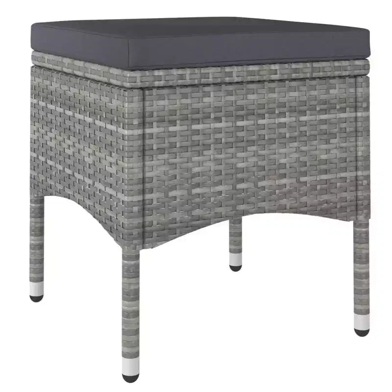 vidaXL Ensemble bistro - Table et chaises de patio en résine tressée et verre trempé