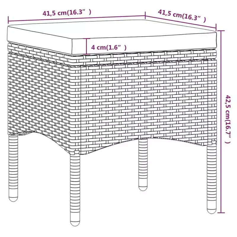 vidaXL Ensemble bistro - Table et chaises de patio en résine tressée et verre trempé