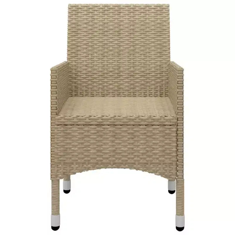 vidaXL Ensemble bistro - Table et chaises de patio en résine tressée et verre trempé