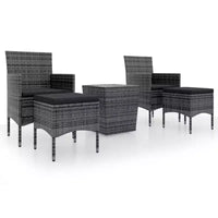 vidaXL Ensemble bistro - Table et chaises de patio en résine tressée et verre trempé
