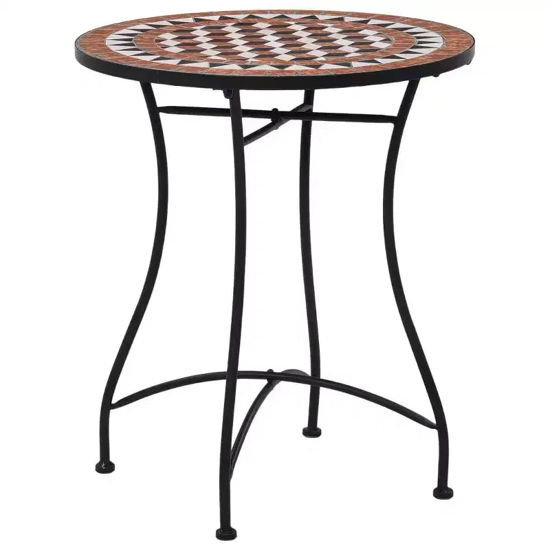 vidaXL Salon de bistrot Mosaïque Terre cuite Fer enduit de poudre, carreaux en céramique