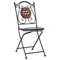 vidaXL Salon de bistrot Mosaïque Terre cuite Fer enduit de poudre, carreaux en céramique