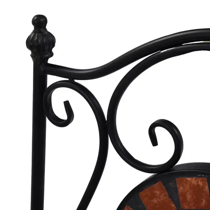 vidaXL Salon de bistrot Mosaïque Terre cuite Fer enduit de poudre, carreaux en céramique