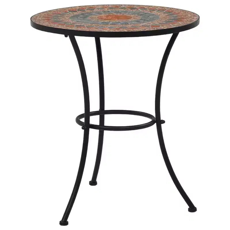 vidaXL Salon de bistrot Mosaïque Terre cuite Fer enduit de poudre, carreaux en céramique