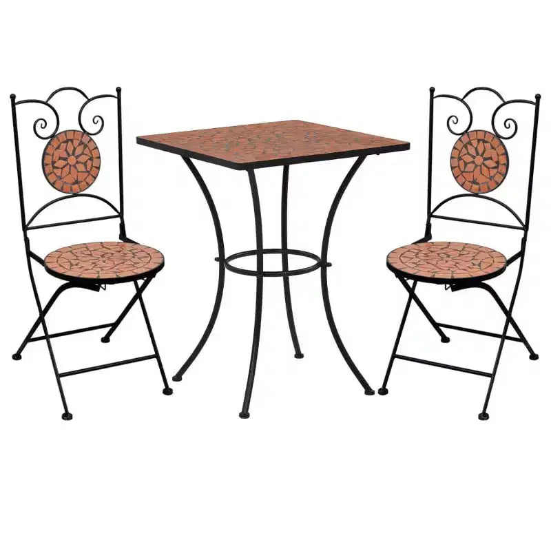 vidaXL Salon de Bistro Mosaïque Terre Cuite et