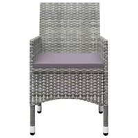 vidaXL Ensemble de bistro pour patio Table de bistro 3 pièces en rotin synthétique et verre trempé