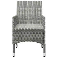 vidaXL Ensemble de bistro pour patio Table de bistro 3 pièces en rotin synthétique et verre trempé