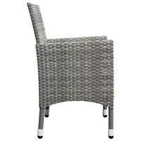 vidaXL Ensemble de bistro pour patio Table de bistro 3 pièces en rotin synthétique et verre trempé