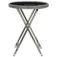 vidaXL Ensemble de bistro pour patio Table de bistro 3 pièces en rotin synthétique et verre trempé