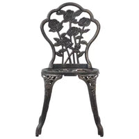 vidaXL Ensemble bistrot de patio 3 pièces Table et chaise de jardin extérieur en fonte d'aluminium