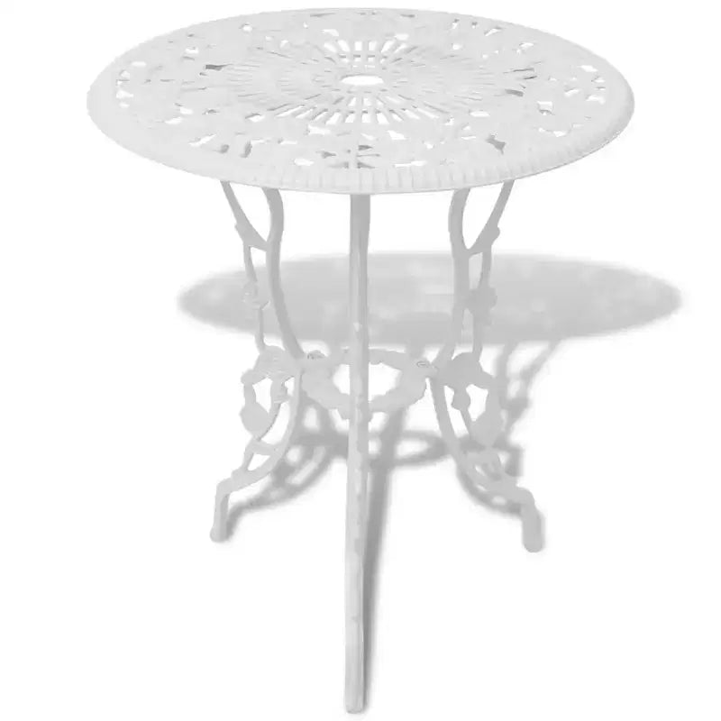 vidaXL Ensemble bistrot de patio 3 pièces Table et chaise de jardin extérieur en fonte d'aluminium