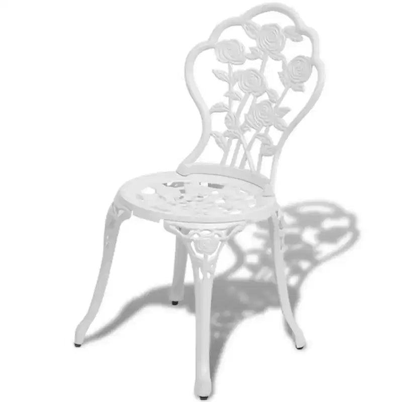vidaXL Ensemble bistrot de patio 3 pièces Table et chaise de jardin extérieur en fonte d'aluminium