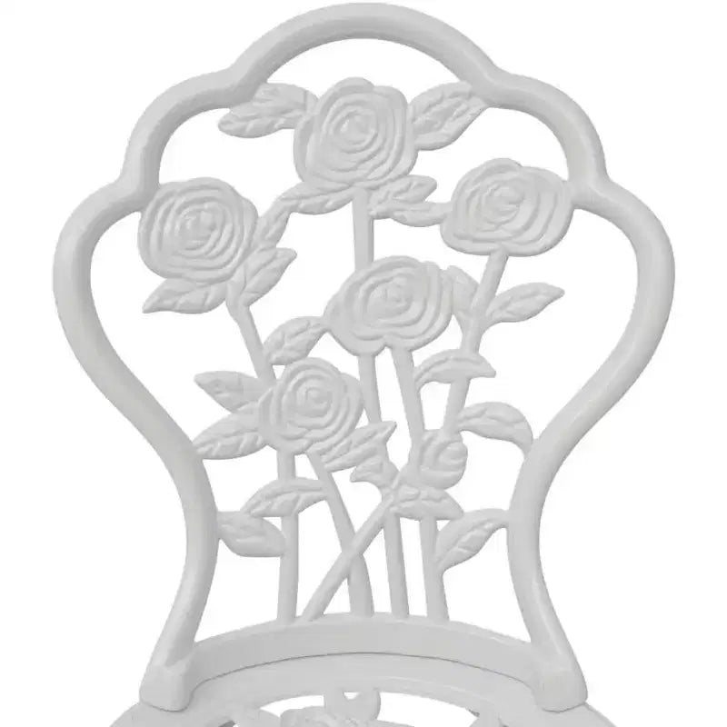 vidaXL Ensemble bistrot de patio 3 pièces Table et chaise de jardin extérieur en fonte d'aluminium