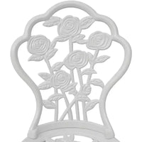 vidaXL Ensemble bistrot de patio 3 pièces Table et chaise de jardin extérieur en fonte d'aluminium