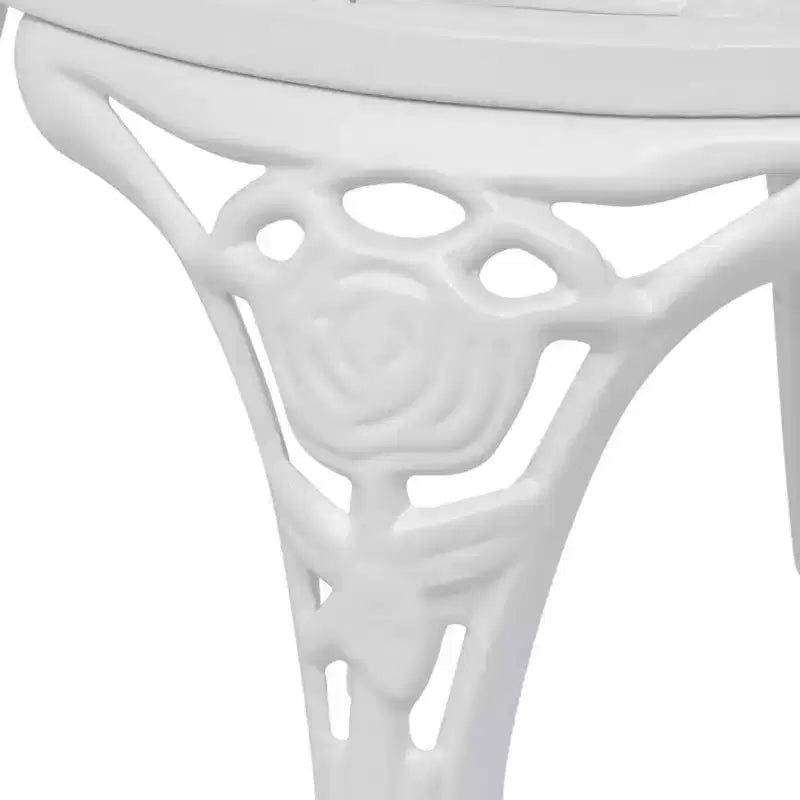 vidaXL Ensemble bistrot de patio 3 pièces Table et chaise de jardin extérieur en fonte d'aluminium