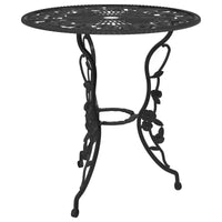 vidaXL Ensemble bistrot de patio 3 pièces Table et chaise de jardin extérieur en fonte d'aluminium