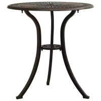 vidaXL Ensemble de bistrot Table et chaises de jardin d'extérieur 3 pièces en fonte d'aluminium