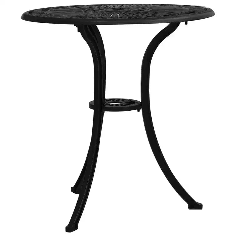 vidaXL Ensemble de bistrot Table et chaises de jardin d'extérieur 3 pièces en fonte d'aluminium