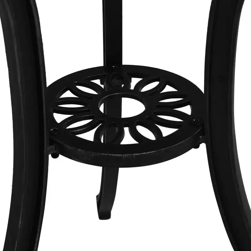 vidaXL Ensemble de bistrot Table et chaises de jardin d'extérieur 3 pièces en fonte d'aluminium