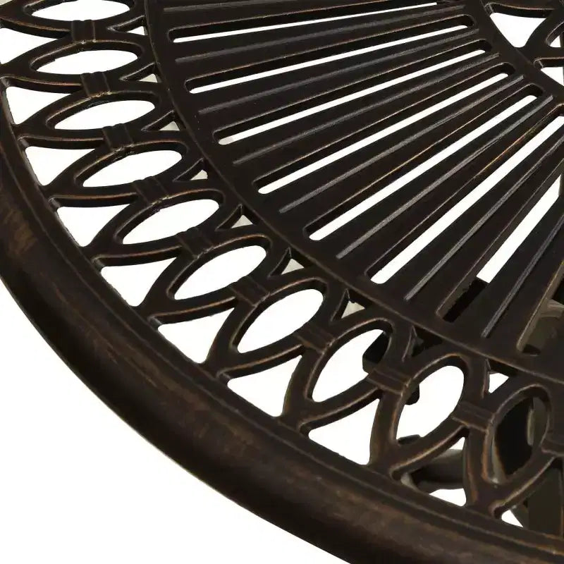 vidaXL Ensemble de bistrot Table et chaises de jardin d'extérieur 3 pièces en fonte d'aluminium
