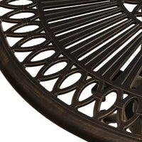 vidaXL Ensemble de bistrot Table et chaises de jardin d'extérieur 3 pièces en fonte d'aluminium