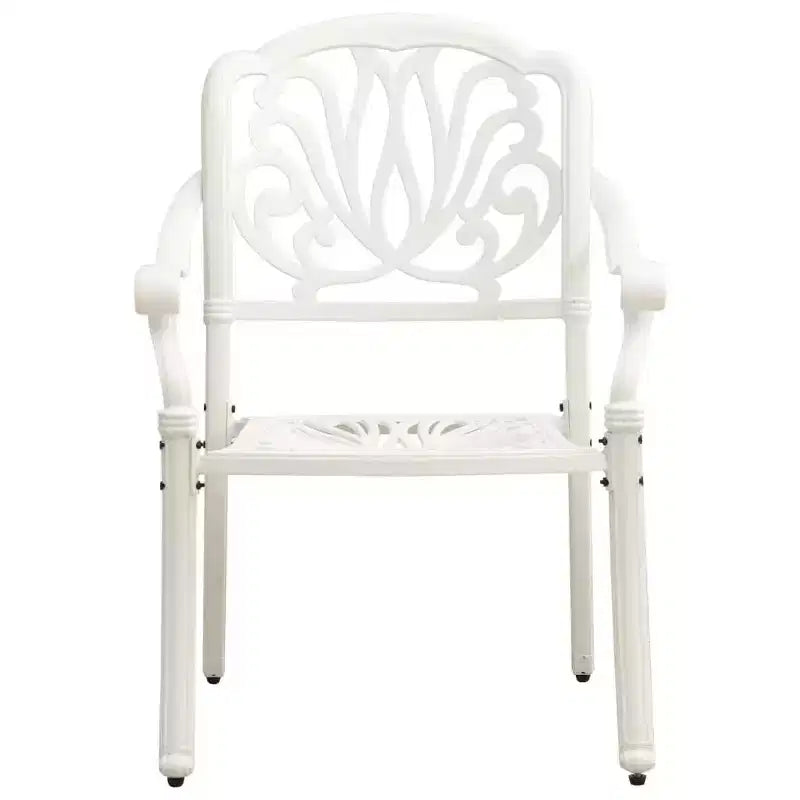 vidaXL Ensemble de bistrot Table et chaises de jardin d'extérieur 3 pièces en fonte d'aluminium