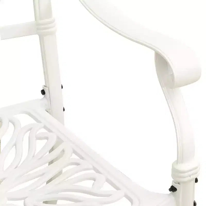 vidaXL Ensemble de bistrot Table et chaises de jardin d'extérieur 3 pièces en fonte d'aluminium