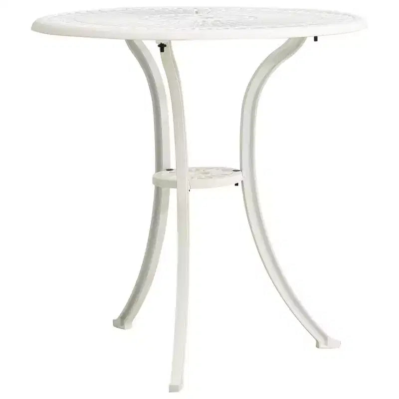vidaXL Ensemble de bistrot Table et chaises de jardin d'extérieur 3 pièces en fonte d'aluminium