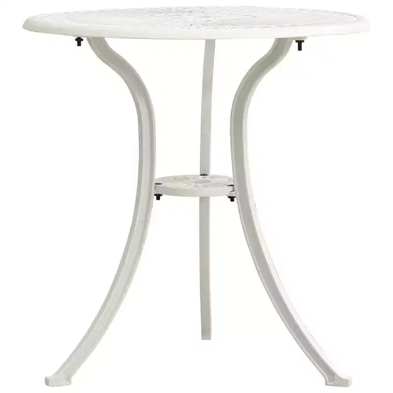 vidaXL Ensemble de bistrot Table et chaises de jardin d'extérieur 3 pièces en fonte d'aluminium