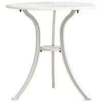 vidaXL Ensemble de bistrot Table et chaises de jardin d'extérieur 3 pièces en fonte d'aluminium