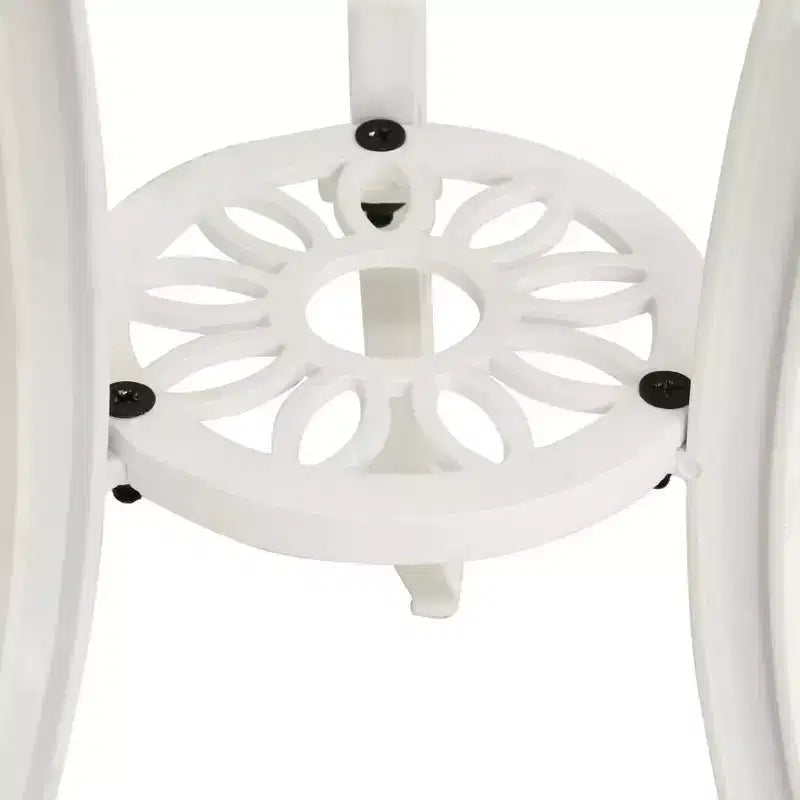 vidaXL Ensemble de bistrot Table et chaises de jardin d'extérieur 3 pièces en fonte d'aluminium