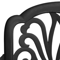 vidaXL Ensemble de bistrot Table et chaises de jardin d'extérieur 3 pièces en fonte d'aluminium