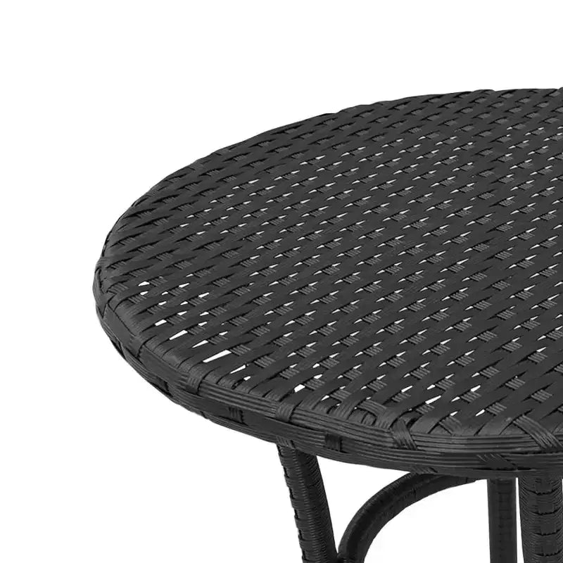 vidaXL Ensemble de bistro 3 pièces avec coussins en résine tressée marron