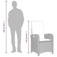 vidaXL Ensemble bistrot avec coussins, mobilier de jardin 3 pièces en résine tressée