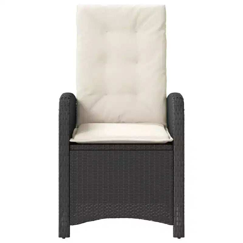 vidaXL Ensemble bistrot avec coussins, mobilier de jardin 3 pièces en résine tressée