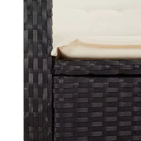 vidaXL Ensemble bistrot avec coussins, mobilier de jardin 3 pièces en résine tressée