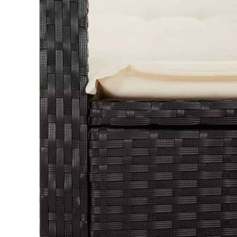 vidaXL Ensemble bistrot avec coussins, mobilier de jardin 3 pièces en résine tressée