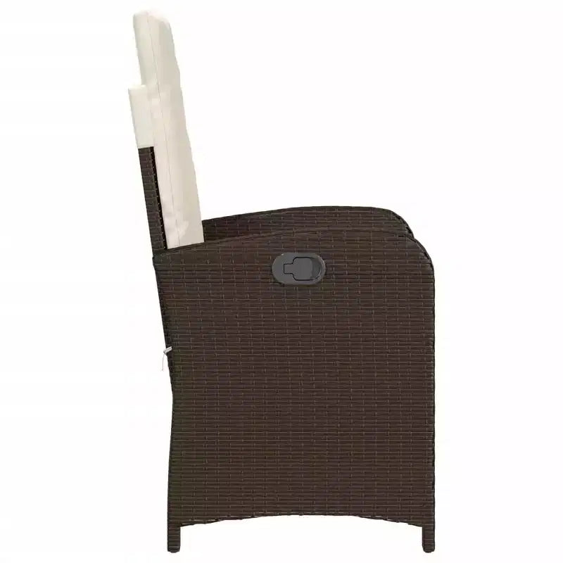 vidaXL Ensemble bistrot avec coussins, mobilier de jardin 3 pièces en résine tressée