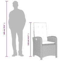 vidaXL Ensemble bistrot avec coussins, mobilier de jardin 3 pièces en résine tressée
