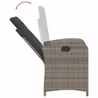 vidaXL Ensemble bistrot avec coussins, mobilier de jardin 3 pièces en résine tressée