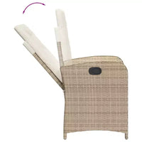 vidaXL Ensemble bistrot avec coussins, mobilier de jardin 3 pièces en résine tressée
