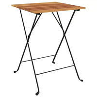 vidaXL Ensemble bistro pliant 3 pcs Bois de teck massif et acier