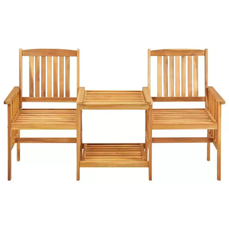 vidaXL Chaises de jardin avec table à thé 62,6x24x36,2 cm Bois d'acacia massif
