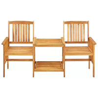 vidaXL Chaises de jardin avec table à thé 62,6x24x36,2 cm Bois d'acacia massif