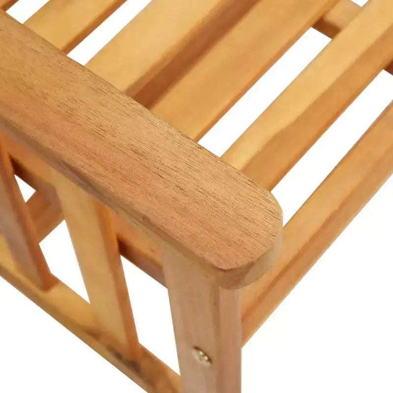 vidaXL Chaises de jardin avec table à thé 62,6x24x36,2 cm Bois d'acacia massif
