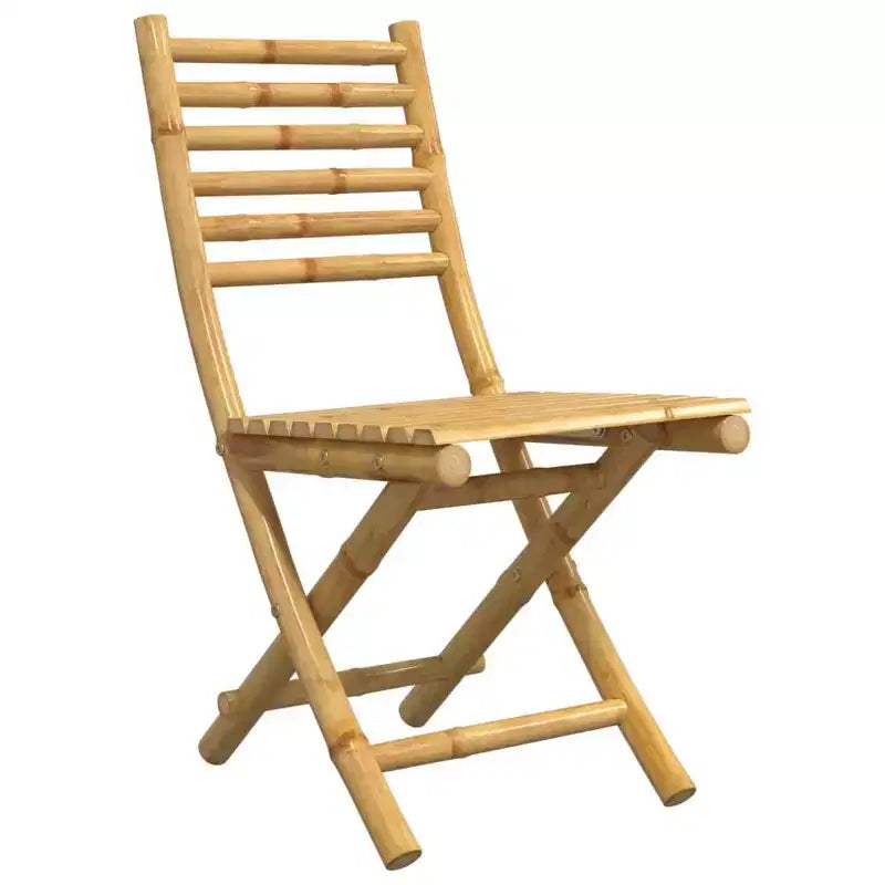 vidaXL Ensemble de bistrot Bambou naturel Bambou Taille standard Pliable