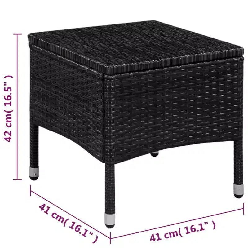 vidaXL Ensemble bistro de patio Meubles de jardin Table et chaises en rotin