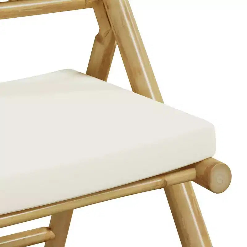vidaXL Ensemble de bistrot pliant avec coussins Table et chaises d'extérieur 3 pcs Bambou