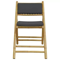 vidaXL Ensemble de bistrot pliant avec coussins Table et chaises d'extérieur 3 pcs Bambou